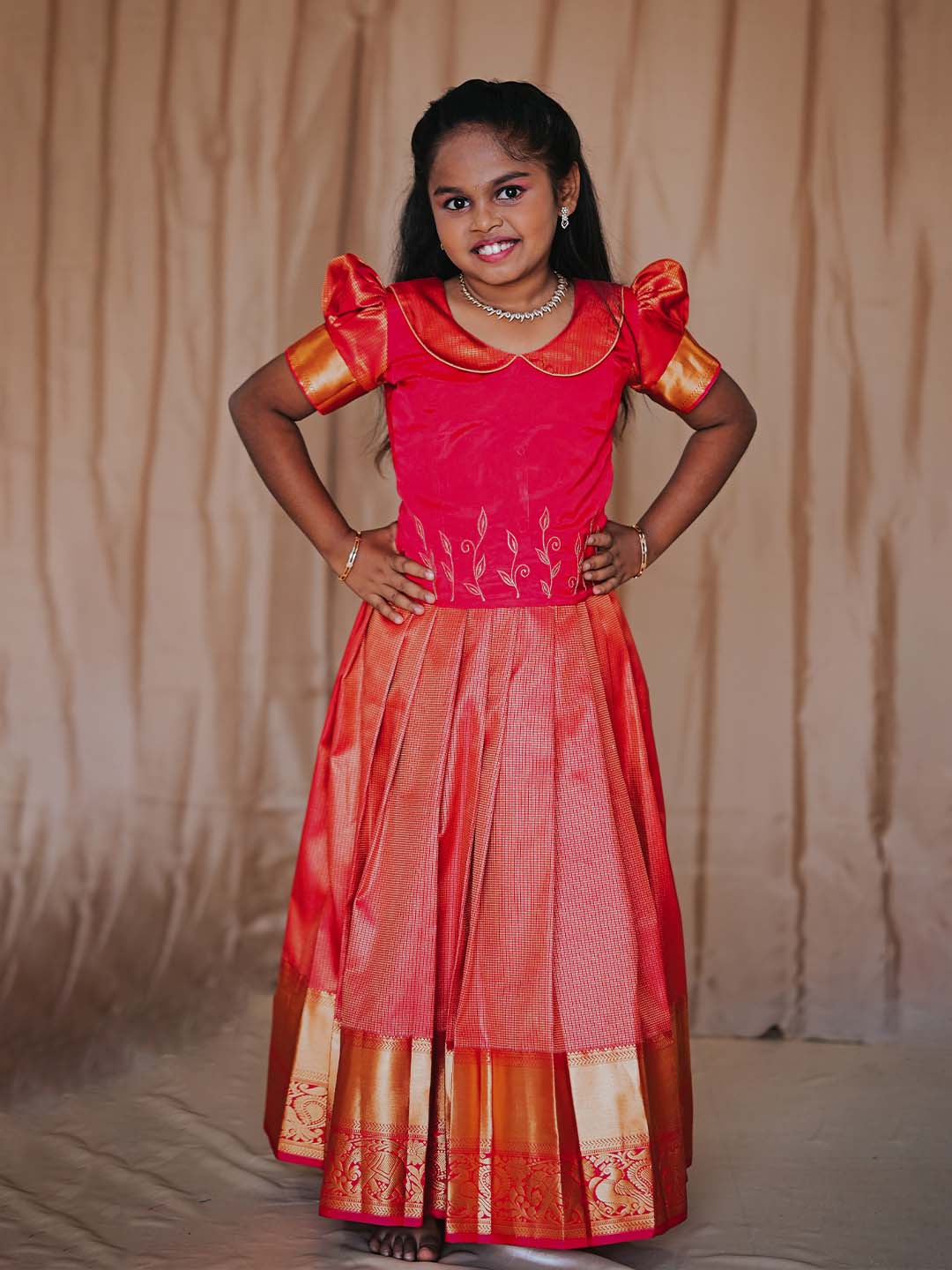 Pavizha Roja Festive Pavadai Set