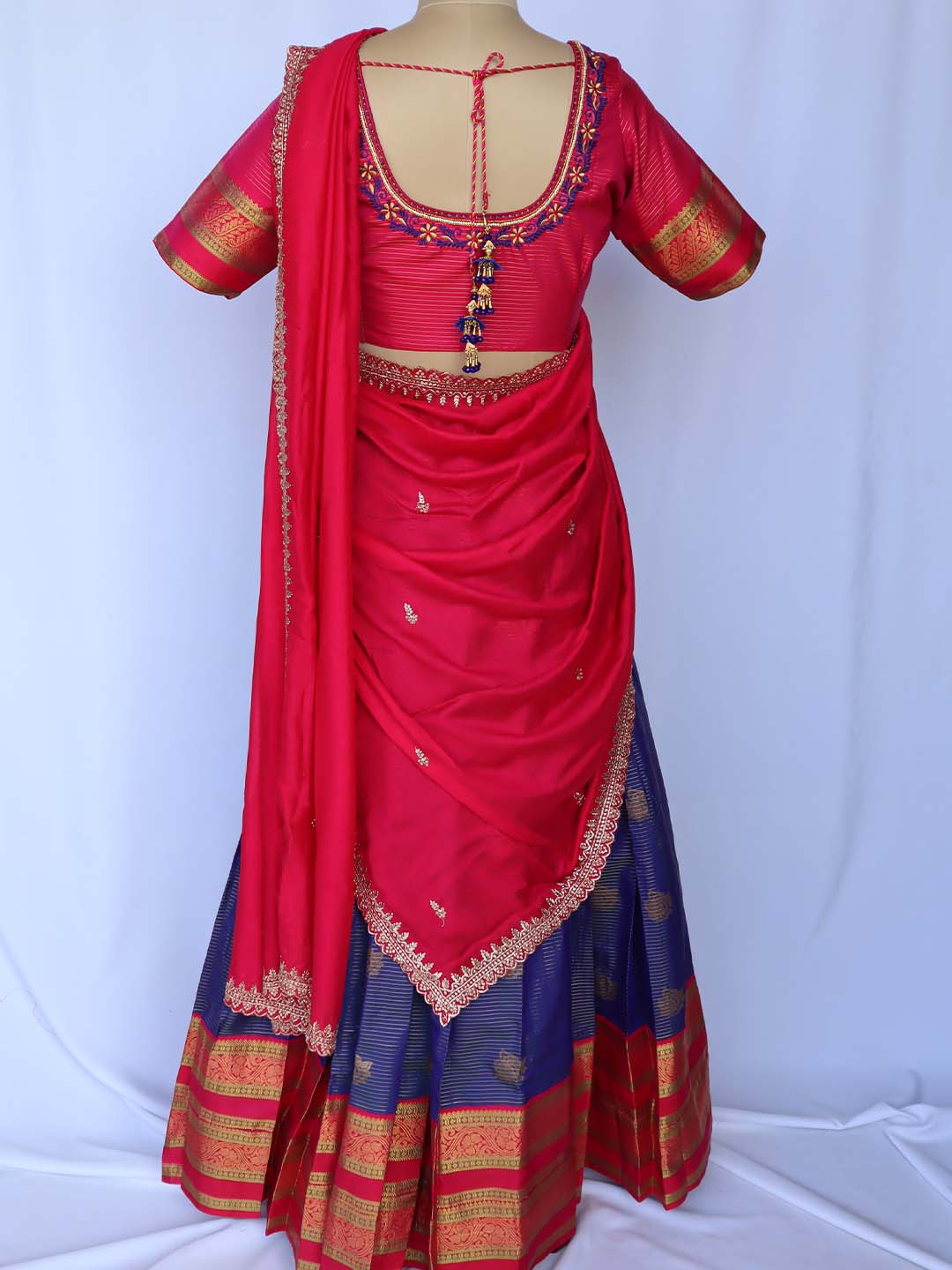 Rani Neelam Half Saree Set