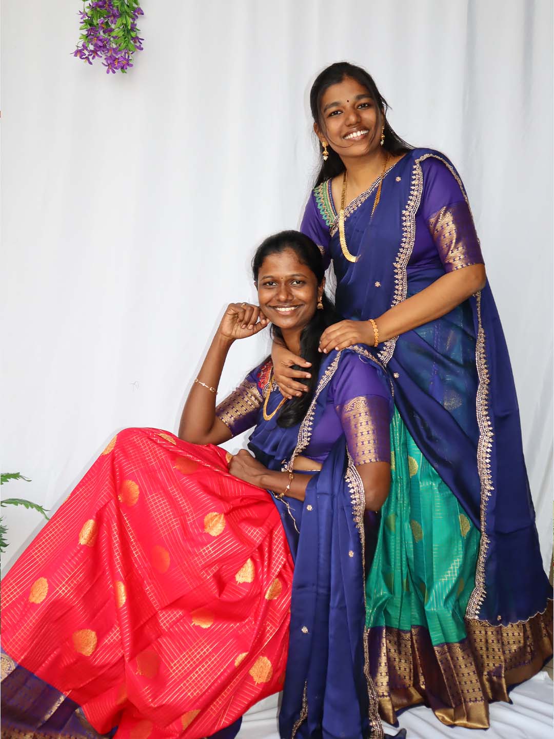 Neela Sindoor Half Saree Set