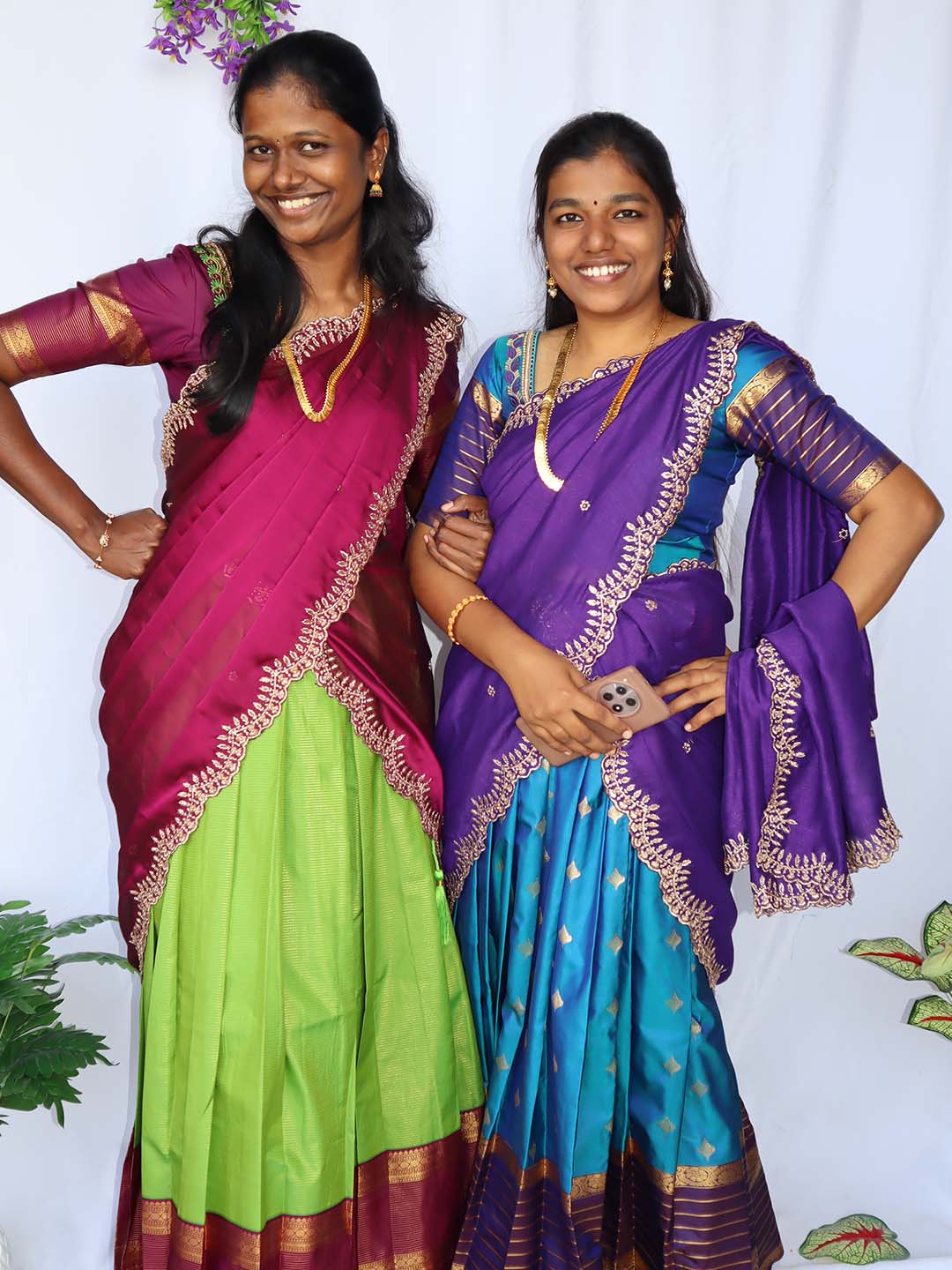 Patchai Kili Half Saree set