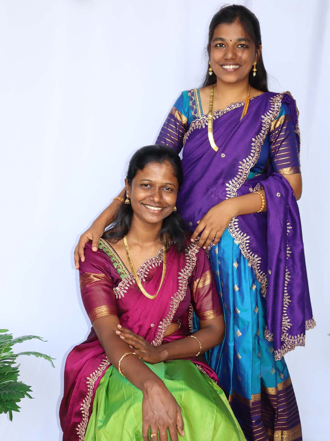 Patchai Kili Half Saree set