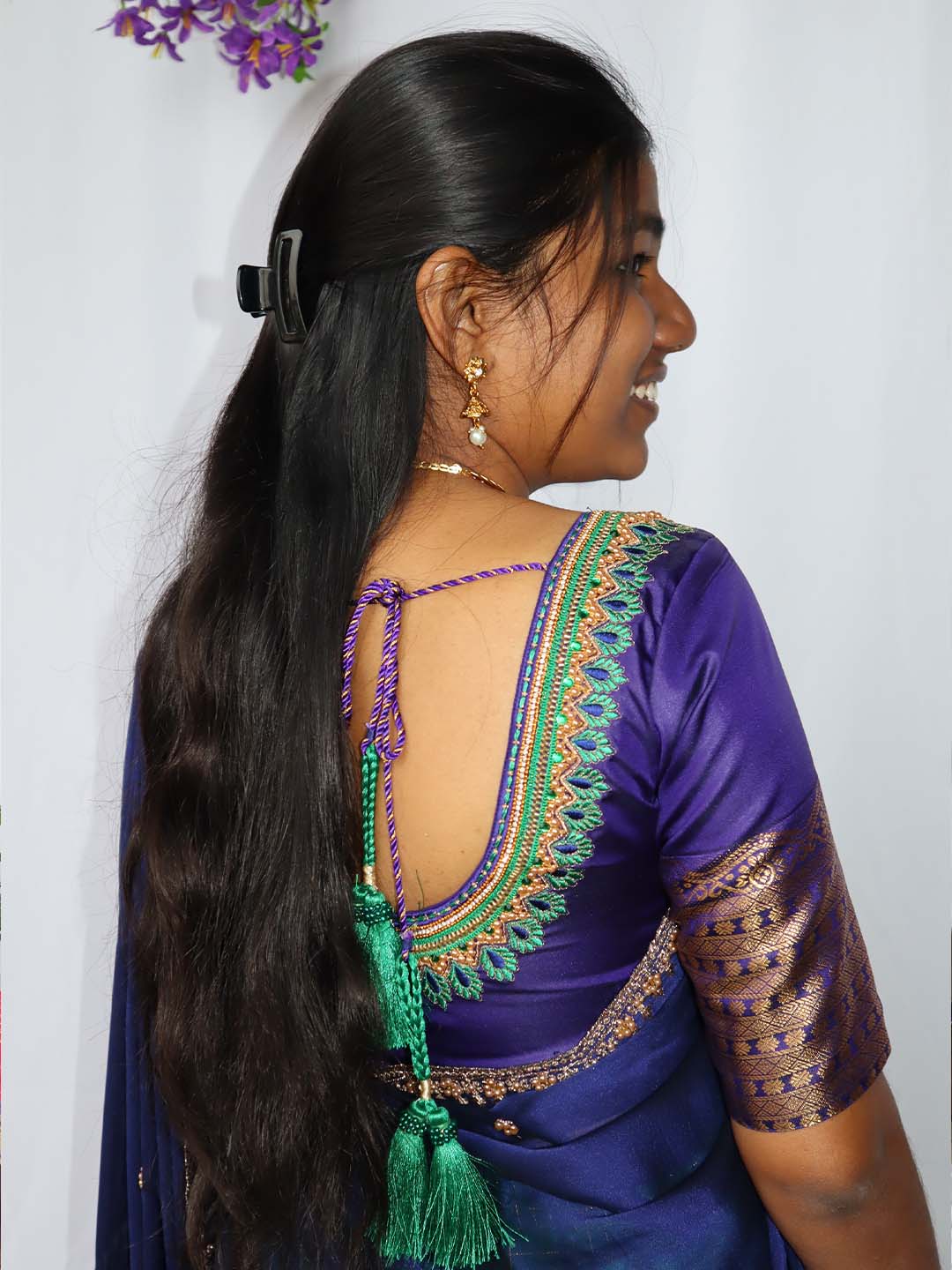 Mayura Neelam Half Saree Set