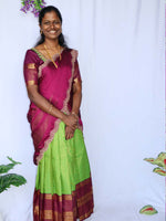 Patchai Kili Half Saree set