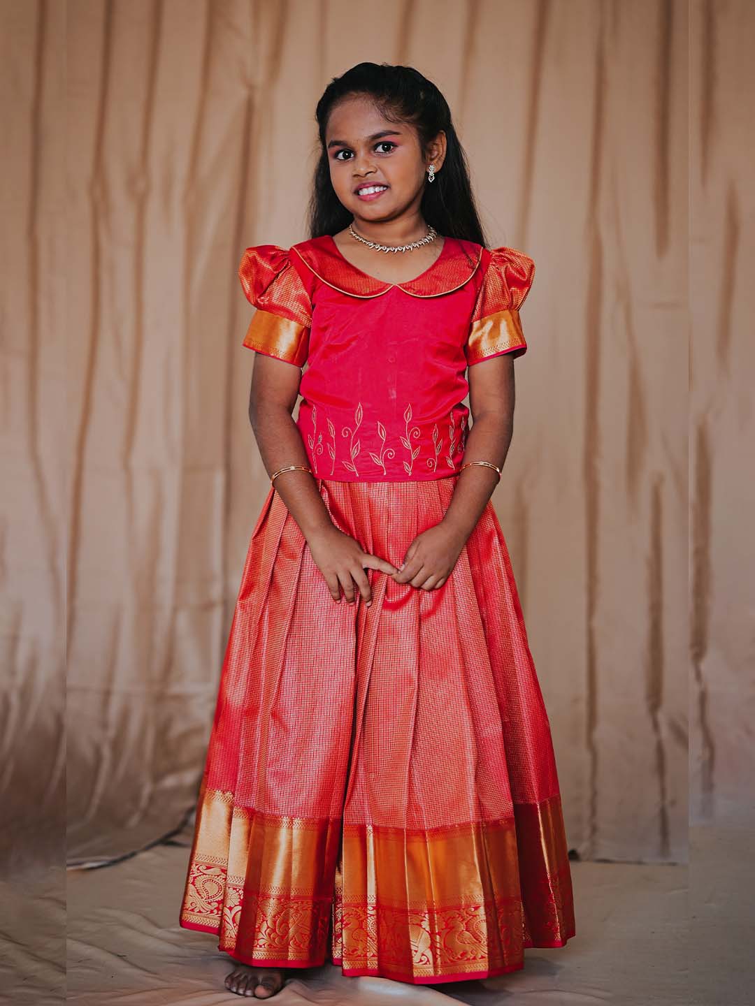 Pavizha Roja Festive Pavadai Set